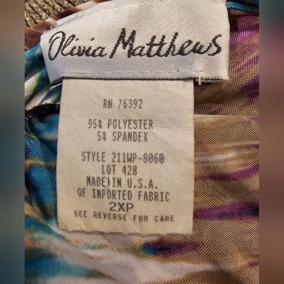 Olivia Matthew's Multi-colored Mini Dress Size 2XP - Picture 2 of 7